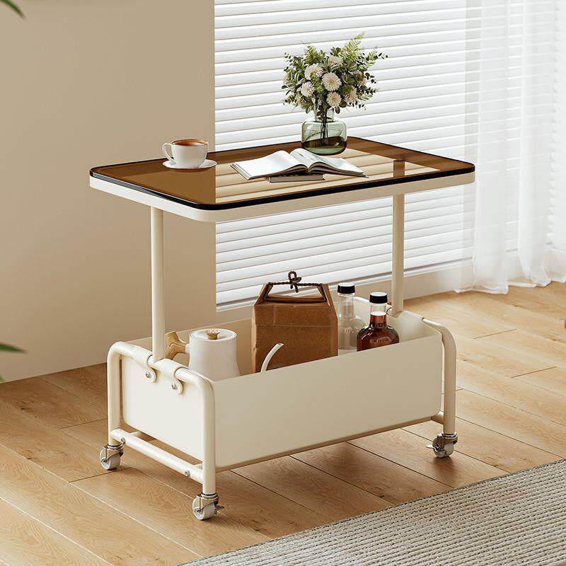 可移动茶几轻奢高级感床头小推车边柜小桌子置物架奶油风沙发边几