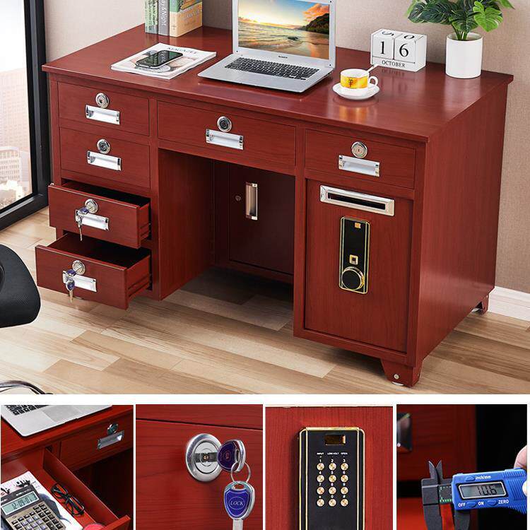 全钢保险桌带保险柜的办公桌投币财务桌办公室家用重型2025新款保