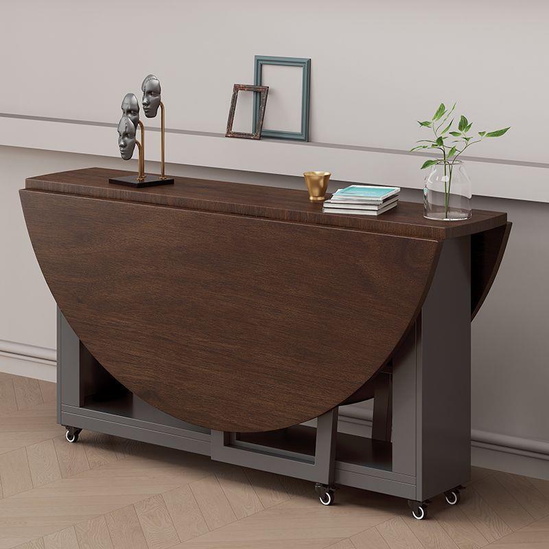 折叠圆桌家用简易餐桌收纳圆形大圆桌面户外简约折叠8人吃饭桌子