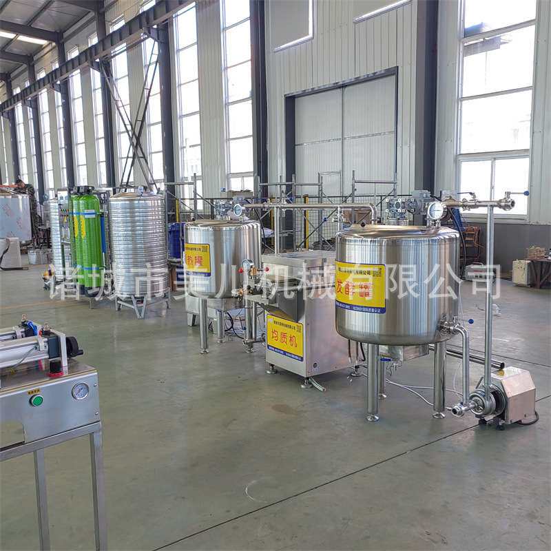 玻璃瓶牛奶生产设备 巴氏全套加工机械 酸奶店面制作机器