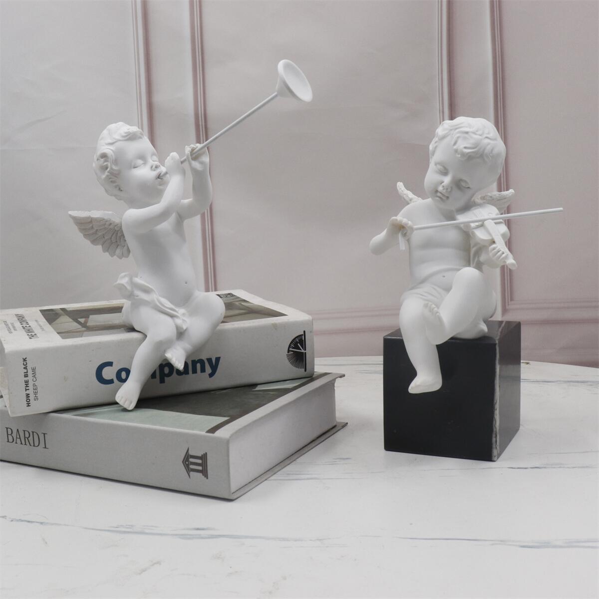 欧式可爱天使创意小雕像树脂工艺品软装饰品摆件桌面玄关橱柜雕像