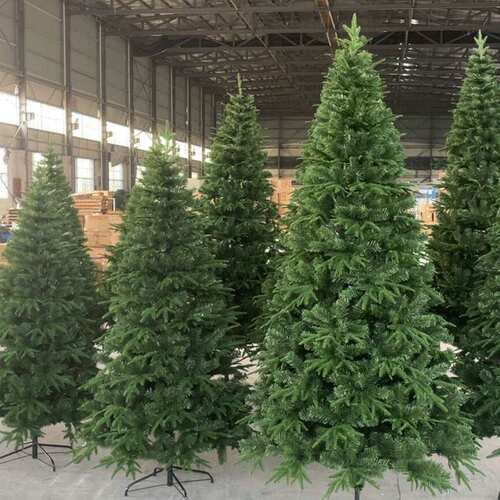 现货绿色圣诞树圣诞节装饰大型植绒混合自动仿真圣诞树装饰摆件