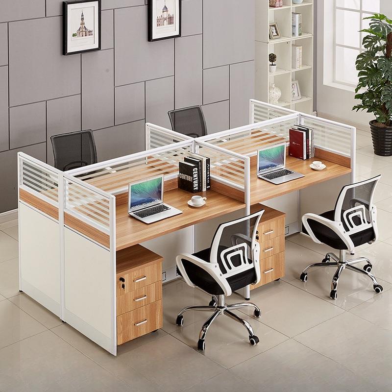 重庆办公家具办公桌46人工位屏风电脑桌员工卡座隔断办公桌椅组合