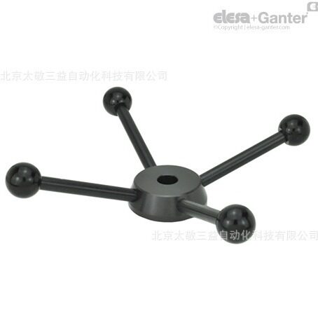 ELESA+GANTER机械操作件GN213回转手柄钢制发黑处理