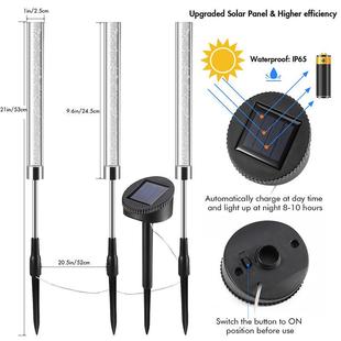 太阳能气泡棒灯防水户外庭院灯一拖三草坪灯景观花园地插led彩灯