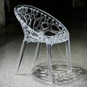 树脂化妆椅铂晶水晶凳透明椅子靠背餐椅家用梳妆台凳子透明树脂