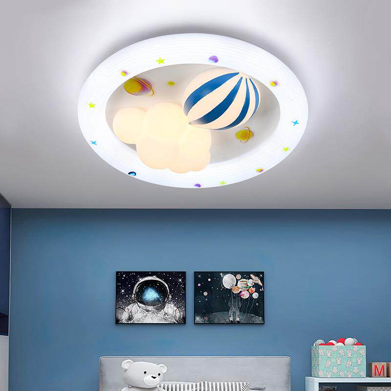 创意卧室吸顶灯奶油风主卧室灯男孩女孩儿童灯网红书房中山灯具