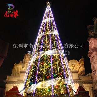 畅销款欧式10米圣诞树多色LED灯光圣诞树节日灯光美陈装饰