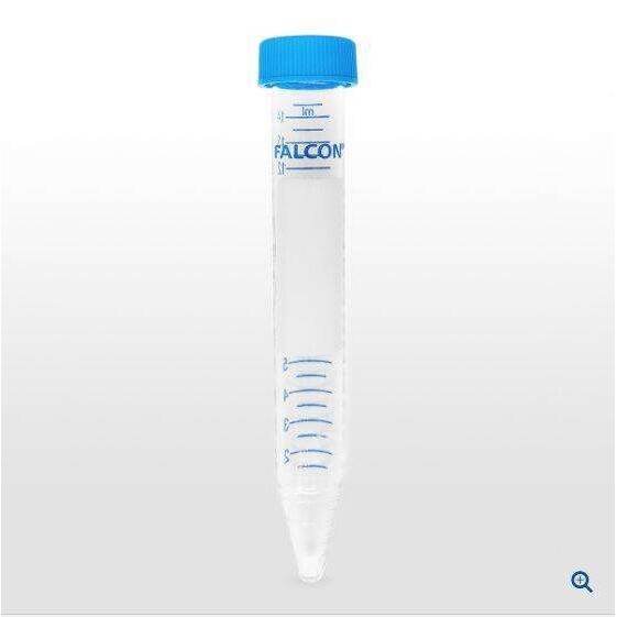 352099 Falcon15mL聚苯乙烯离心管锥形底带密封螺丝帽含离心管架