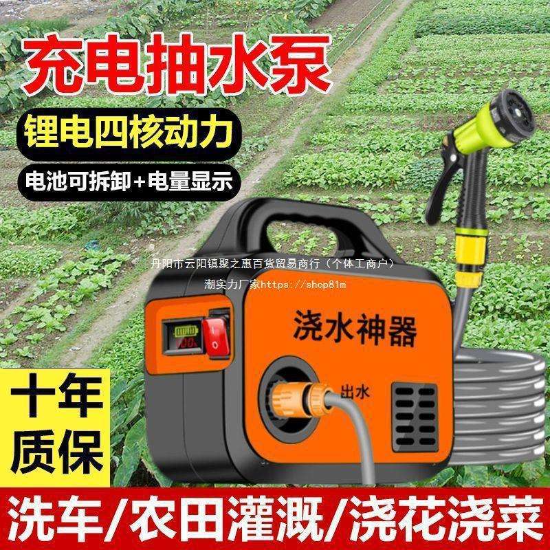 抽水泵小型充电式菜地浇水机淋浇菜浇地家用锂电抽水机灌溉机