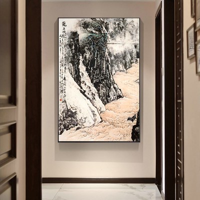 速发关山月山风画中式装饰画国水走入过道廊户壁画玄关办公室挂画