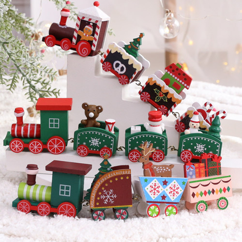 速发圣诞装火品家用氛围圣诞节布置圣诞雪人圣鹿老人小饰车麋诞树