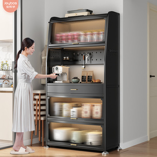 速发餐边柜碳水靠收一体厨房极窄水吧台茶钢墙纳柜小户型储物柜