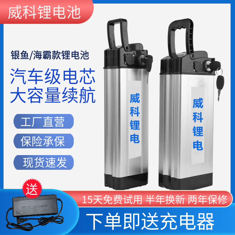 代驾车电瓶外卖车折叠电动车48v20a银鱼款锂电池大容量30ah海霸款