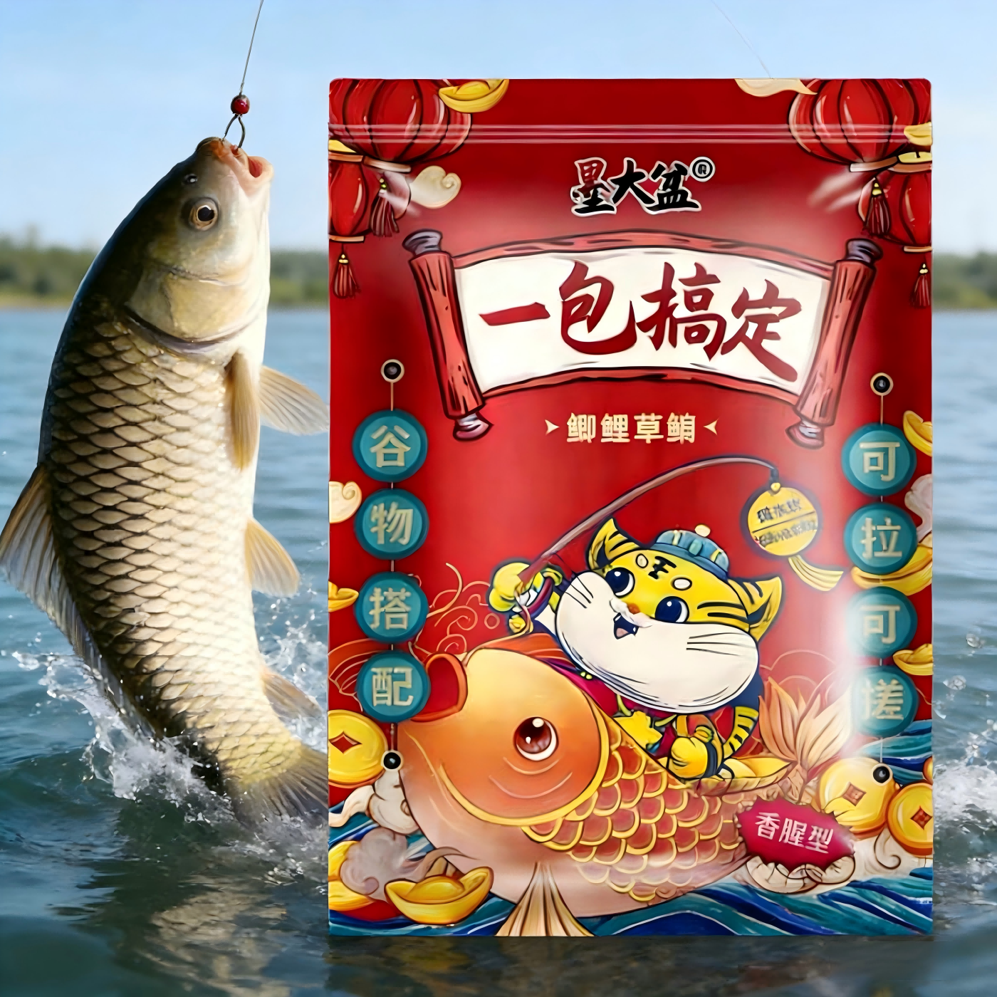 【钓鱼推荐】邓刚专攻四季钓鱼饵鲫鱼鲤鱼草鱼黑坑野钓通杀饵料