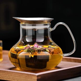 2026新款玻璃茶壶纯钛盖家用泡茶壶一体过虑茶水分离钛茶杯养生壶