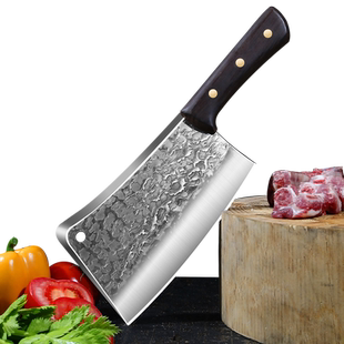 商用砍骨头专用刀砍骨刀锻打家用剁骨切鸡肉排骨重型高硬度大菜刀