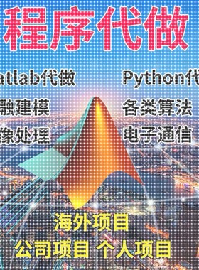 matlab代码帮做代编程序代做python覆现算法彷真编写图像信号处理