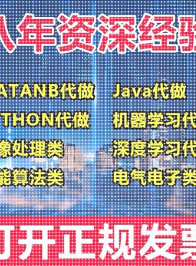 matlab代码帮做代编程序代做python覆现算法彷真编写图像信号处理
