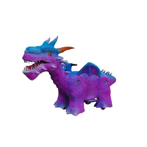 新款儿童恐龙玩具车公园广场仿真动物电动车行走车户外游乐电瓶车