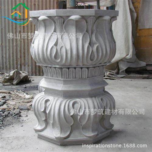 建筑师推荐人造砂岩罗马柱定制预制水泥定制造型柱子GRC构件