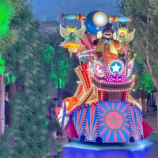 大唐不夜城花车巡游城市旅游节新春电动移动花车动漫雕塑彩车