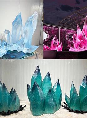 环氧透明树脂工艺品厂家定制酒店别墅创意大型雕塑软装饰艺术摆件