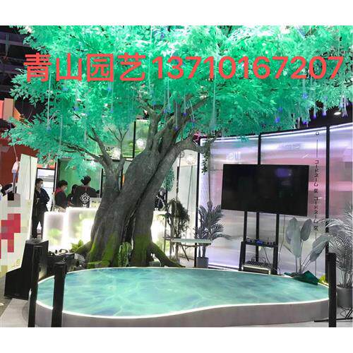 仿真大型植物装饰植物室内花假树仿真老榕树大厅实木树仿真绿榕树