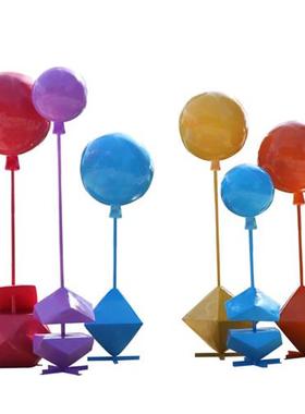 仿真玻璃钢几何气球雕塑户外婚庆美陈装饰商场售楼部广场迎宾摆件