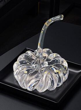 轻奢高级感透明树脂水晶小南瓜客厅桌面家居电视柜玄关装饰品摆件