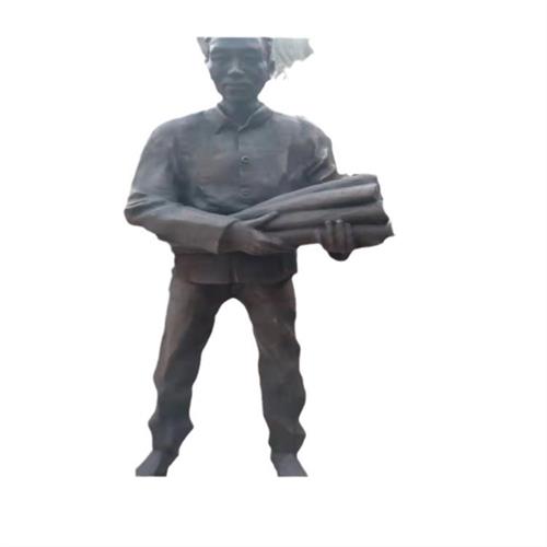 铸铜小姑娘雕塑景观户外园林抗战落地雕像大型锻铜人物玻璃钢雕塑