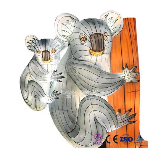 仿真动物可爱的考拉一家景区公园引流产品手工制作来图定制