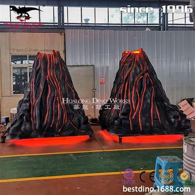 仿真火山模型制作熔岩流动真实视觉盛宴自贡源头厂家来图制作