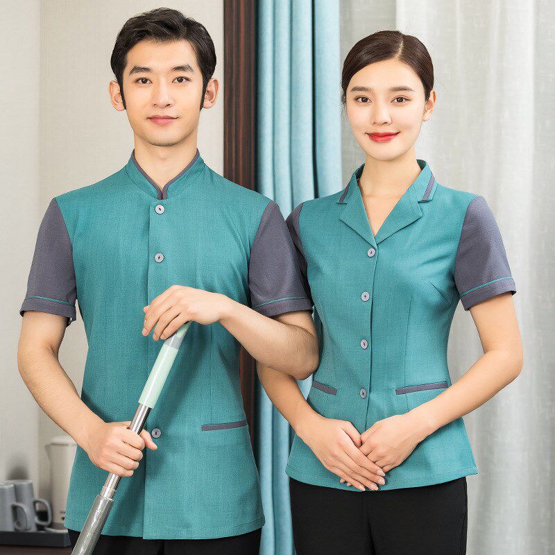 速发保洁服酒店工作服夏装宾馆楼层物业房扫清洁杂工阿姨PA制服新