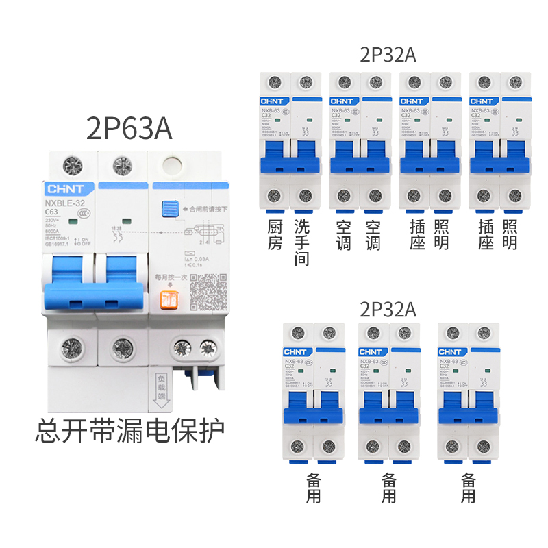速发成套暗装回路配电箱盒装家用强电箱明装开关箱电箱盒空开套电