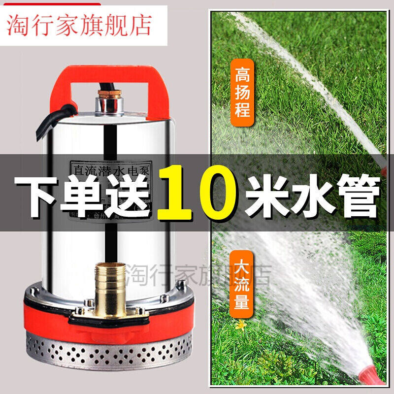 速发直流潜水泵1型V20V抽水机48V64V伏电瓶车农用小2家用抽水泵【
