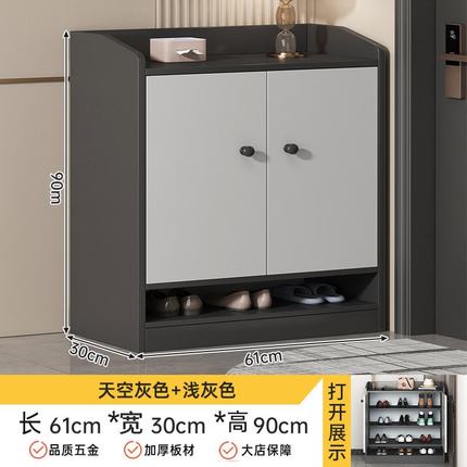 鞋柜门口家用大容量玄关柜一体入户靠墙收纳储物柜楼道外鞋架柜子
