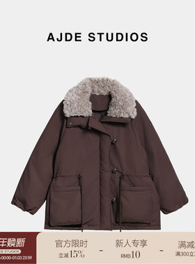 AJDE｜羊羔毛短派克鹅绒服01