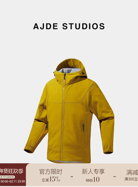 爱自然&AJDE｜多巴胺橙色防水冲锋衣女美式连帽防风夹克