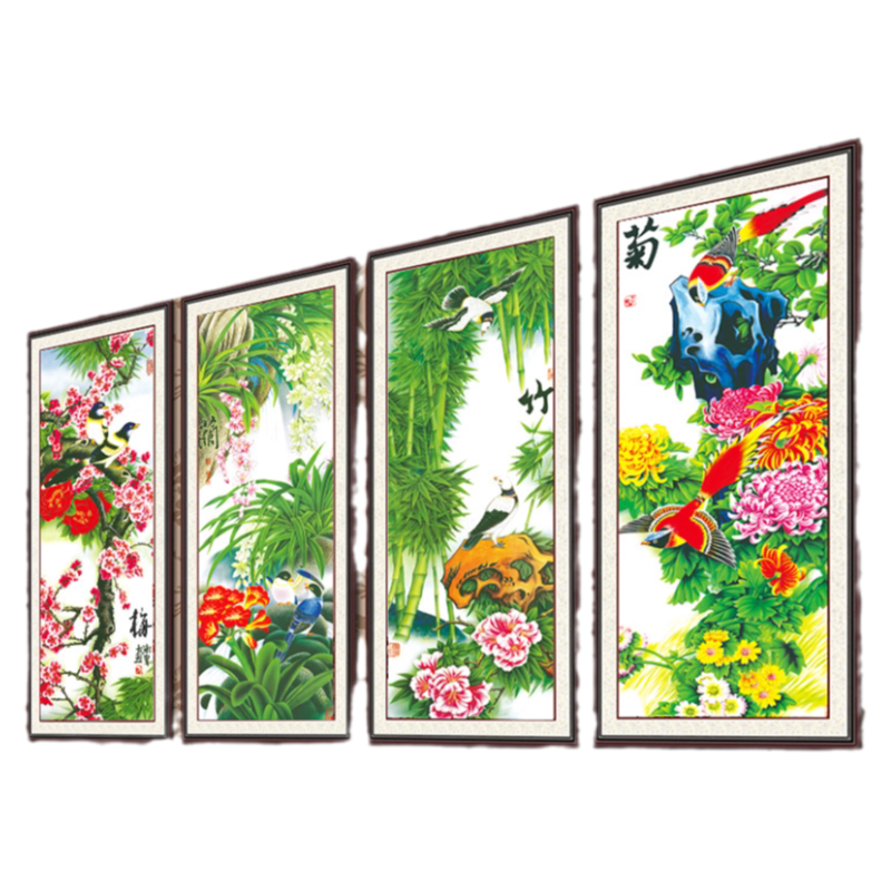 钻石贴钻石画钻石秀魔方圆钻十字绣梅兰竹菊印花客厅包邮新品