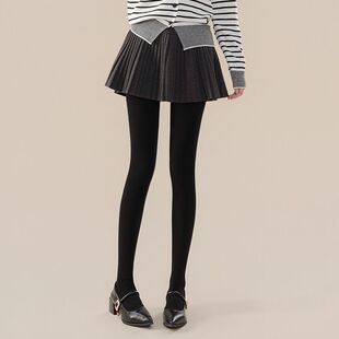 傲寒竖条纹灰色打底裤女秋冬季加厚加绒保暖提臀收腹不掉裆连裤袜