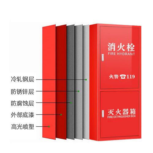 普通消火栓箱物业消防器材箱不锈钢消防箱铝框消防柜防暴器材柜
