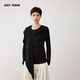 软糯chao弹天丝围巾领长袖 JUSTSHINE 纸片人打底衫 T恤宽松上衣
