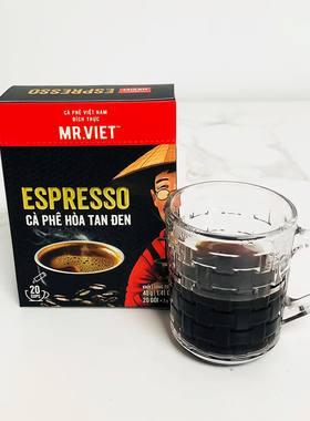越南代购越先生黑咖啡速溶MR.VITE COFFEE20条/2g无糖纯咖啡