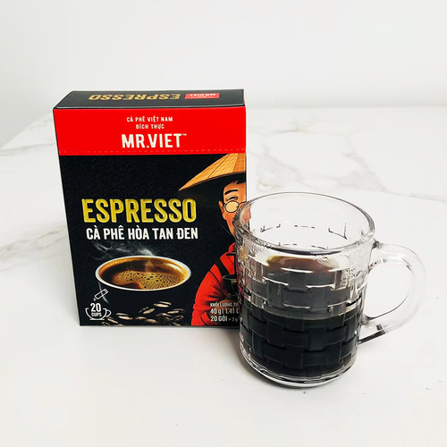越南代购越先生黑咖啡速溶MR.VITE COFFEE20条/2g无糖纯咖啡