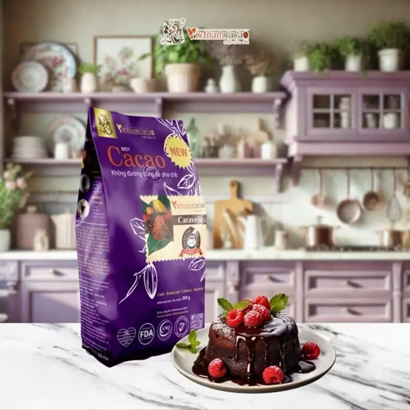 越南代购越南可可粉CACAO,熟可可150克