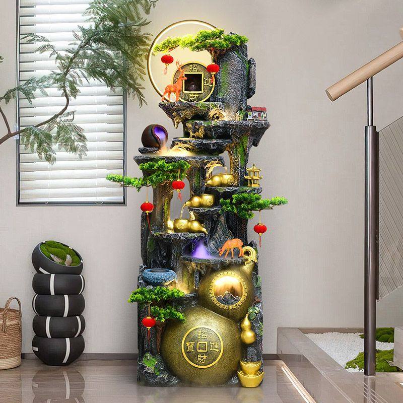 流水摆件招财循环水生财风水轮落地客厅假山流水喷泉乔迁开业礼品,家居饰品,流水摆件,淘宝优惠券,粉丝福利购,淘宝优惠卷