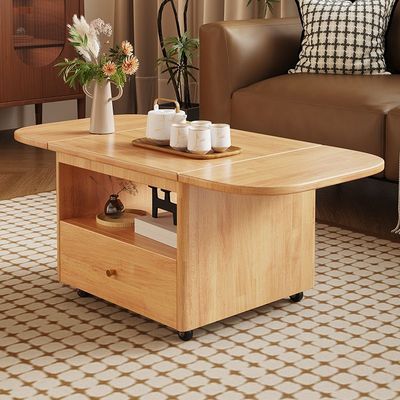 实木折叠茶几边几餐桌两用小户型客厅阳台可移动茶桌沙发边桌角几