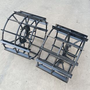 手扶拖拉机加宽防滑轮水田防馅铁轮压草轮