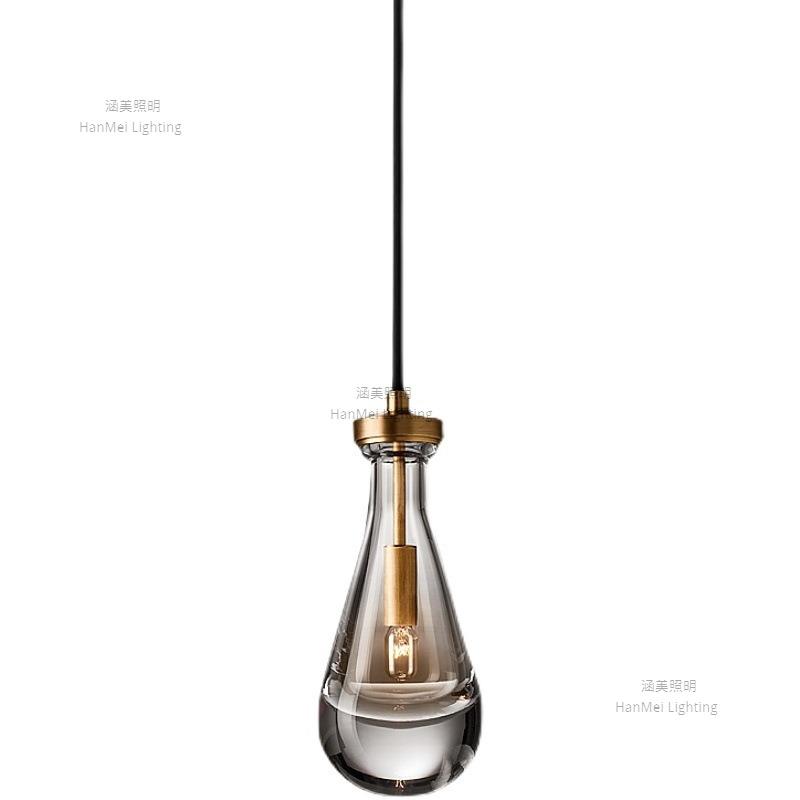 跨境现代轻奢水滴吊灯创意餐厅客厅卧室简约玻璃吊灯